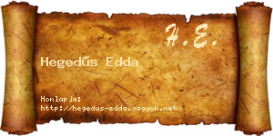 Hegedűs Edda névjegykártya